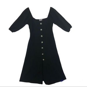 ASOS MIDI Dress Button front Size 6 U.S. Black